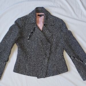 Periphery Tweed Fitted Brock Blazer Jacket with fringe, 8